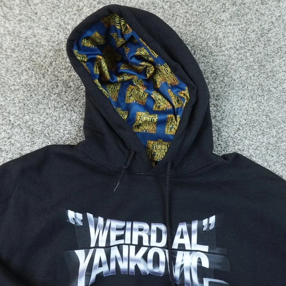 Weird Al Yankovic Hoodie Mens L Black Pullover Sweatshirt Ill Advised Vanity Top